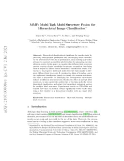 MMF: Multi-Task Multi-Structure Fusion for Hierarchical Image
  Classification