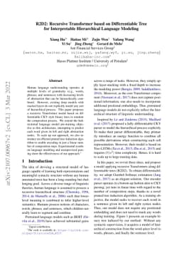 R2D2: Recursive Transformer based on Differentiable Tree for
  Interpretable Hierarchical Language Modeling