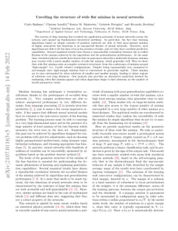 Unveiling the structure of wide flat minima in neural networks