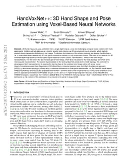 HandVoxNet++: 3D Hand Shape and Pose Estimation using Voxel-Based Neural
  Networks