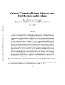 Minimum Wasserstein Distance Estimator under Finite Location-scale
  Mixtures