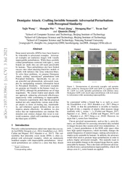 Demiguise Attack: Crafting Invisible Semantic Adversarial Perturbations
  with Perceptual Similarity