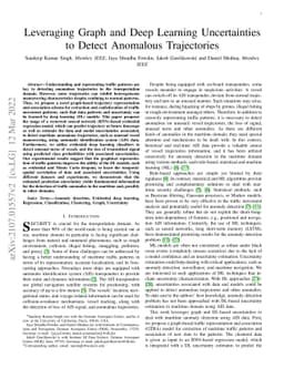 Leveraging Graph and Deep Learning Uncertainties to Detect Anomalous
  Trajectories