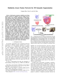 Similarity-Aware Fusion Network for 3D Semantic Segmentation