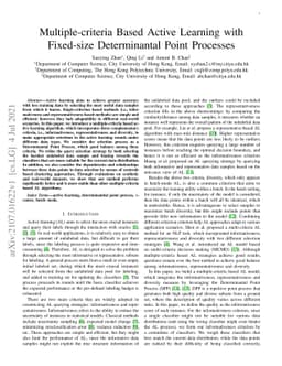 Multiple-criteria Based Active Learning with Fixed-size Determinantal
  Point Processes