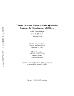 Toward Increased Airspace Safety: Quadrotor Guidance for Targeting
  Aerial Objects