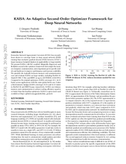 KAISA: An Adaptive Second-Order Optimizer Framework for Deep Neural
  Networks