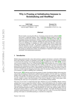 Why is Pruning at Initialization Immune to Reinitializing and Shuffling?
