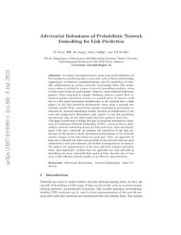 Adversarial Robustness of Probabilistic Network Embedding for Link
  Prediction