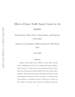 Effects of Smart Traffic Signal Control on Air Quality