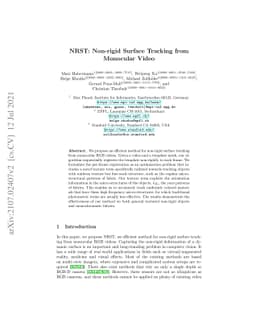 NRST: Non-rigid Surface Tracking from Monocular Video
