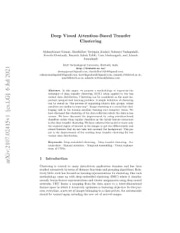 Deep Visual Attention-Based Transfer Clustering