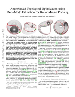 Approximate Topological Optimization using Multi-Mode Estimation for
  Robot Motion Planning