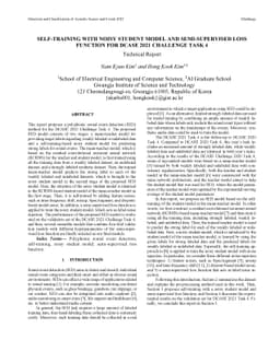 Self-training with noisy student model and semi-supervised loss function
  for dcase 2021 challenge task 4