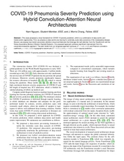 COVID-19 Pneumonia Severity Prediction using Hybrid
  Convolution-Attention Neural Architectures