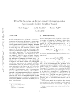 DEANN: Speeding up Kernel-Density Estimation using Approximate Nearest
  Neighbor Search