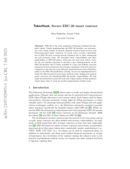 TokenHook: Secure ERC-20 smart contract