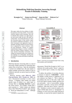 Robustifying Multi-hop QA through Pseudo-Evidentiality Training