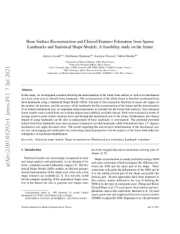 Bone Surface Reconstruction and Clinical Features Estimation from Sparse
  Landmarks and Statistical Shape Models: A feasibility study on the femur