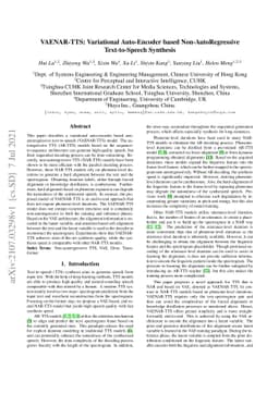 VAENAR-TTS: Variational Auto-Encoder based Non-AutoRegressive
  Text-to-Speech Synthesis