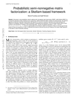 Probabilistic semi-nonnegative matrix factorization: a Skellam-based
  framework