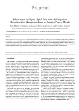 Enhancing an Intelligent Digital Twin with a Self-organized
  Reconfiguration Management based on Adaptive Process Models