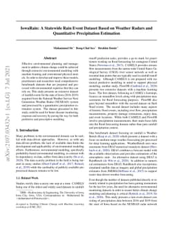 IowaRain: A Statewide Rain Event Dataset Based on Weather Radars and
  Quantitative Precipitation Estimation