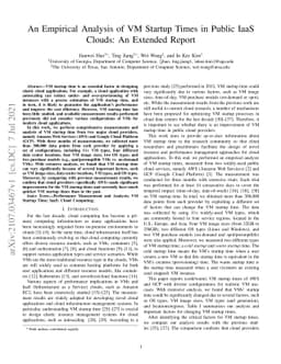 An Empirical Analysis of VM Startup Times in Public IaaS Clouds: An
  Extended Report