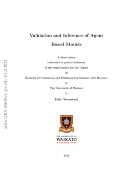 Validation and Inference of Agent Based Models