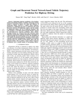 Graph and Recurrent Neural Network-based Vehicle Trajectory Prediction
  For Highway Driving