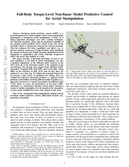 Full-Body Torque-Level Non-linear Model Predictive Control for Aerial
  Manipulation