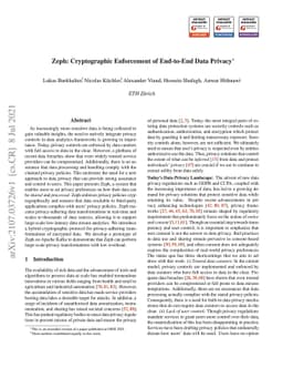 Zeph: Cryptographic Enforcement of End-to-End Data Privacy