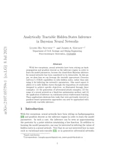 Analytically Tractable Hidden-States Inference in Bayesian Neural
  Networks