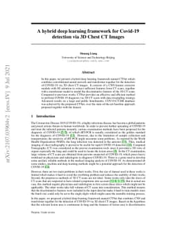 A hybrid deep learning framework for Covid-19 detection via 3D Chest CT
  Images