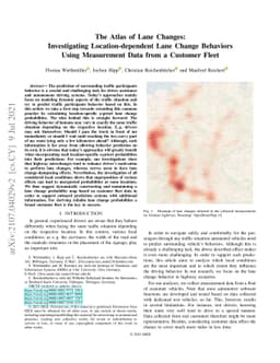 The Atlas of Lane Changes: Investigating Location-dependent Lane Change
  Behaviors Using Measurement Data from a Customer Fleet