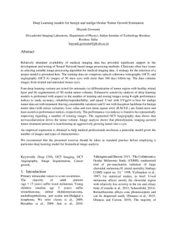 Deep Learning models for benign and malign Ocular Tumor Growth
  Estimation