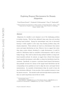 Exploring Dropout Discriminator for Domain Adaptation