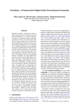 Form2Seq : A Framework for Higher-Order Form Structure Extraction