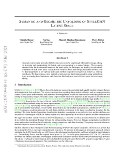Semantic and Geometric Unfolding of StyleGAN Latent Space