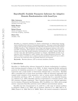 BayesSimIG: Scalable Parameter Inference for Adaptive Domain
  Randomization with IsaacGym