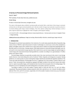A Survey on Personal Image Retrieval Systems