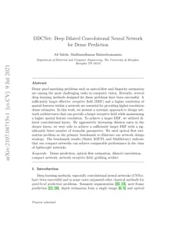 DDCNet: Deep Dilated Convolutional Neural Network for Dense Prediction