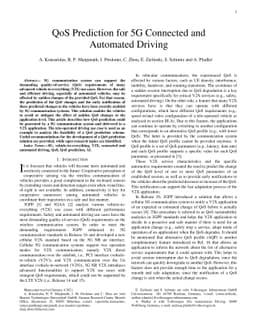 QoS Prediction for 5G Connected and Automated Driving