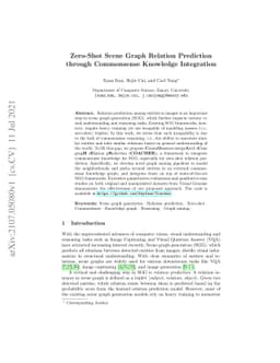 Zero-Shot Scene Graph Relation Prediction through Commonsense Knowledge
  Integration