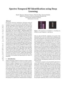 Spectro-Temporal RF Identification using Deep Learning