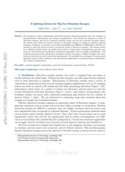 A Splitting Scheme for Flip-Free Distortion Energies