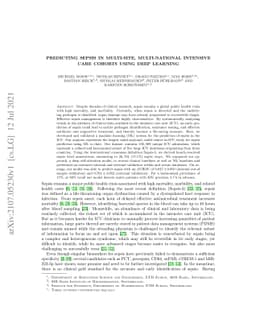 Predicting sepsis in multi-site, multi-national intensive care cohorts
  using deep learning