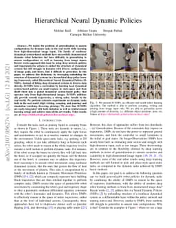 Hierarchical Neural Dynamic Policies