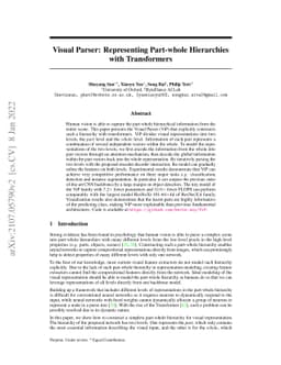 Visual Parser: Representing Part-whole Hierarchies with Transformers