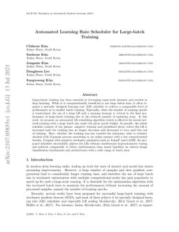 Automated Learning Rate Scheduler for Large-batch Training